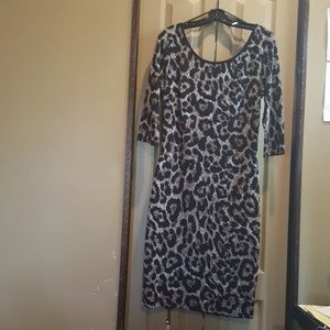 FASHION TO FIGURE CHEETAH PRINT EUC PLUS SIZE DRESS